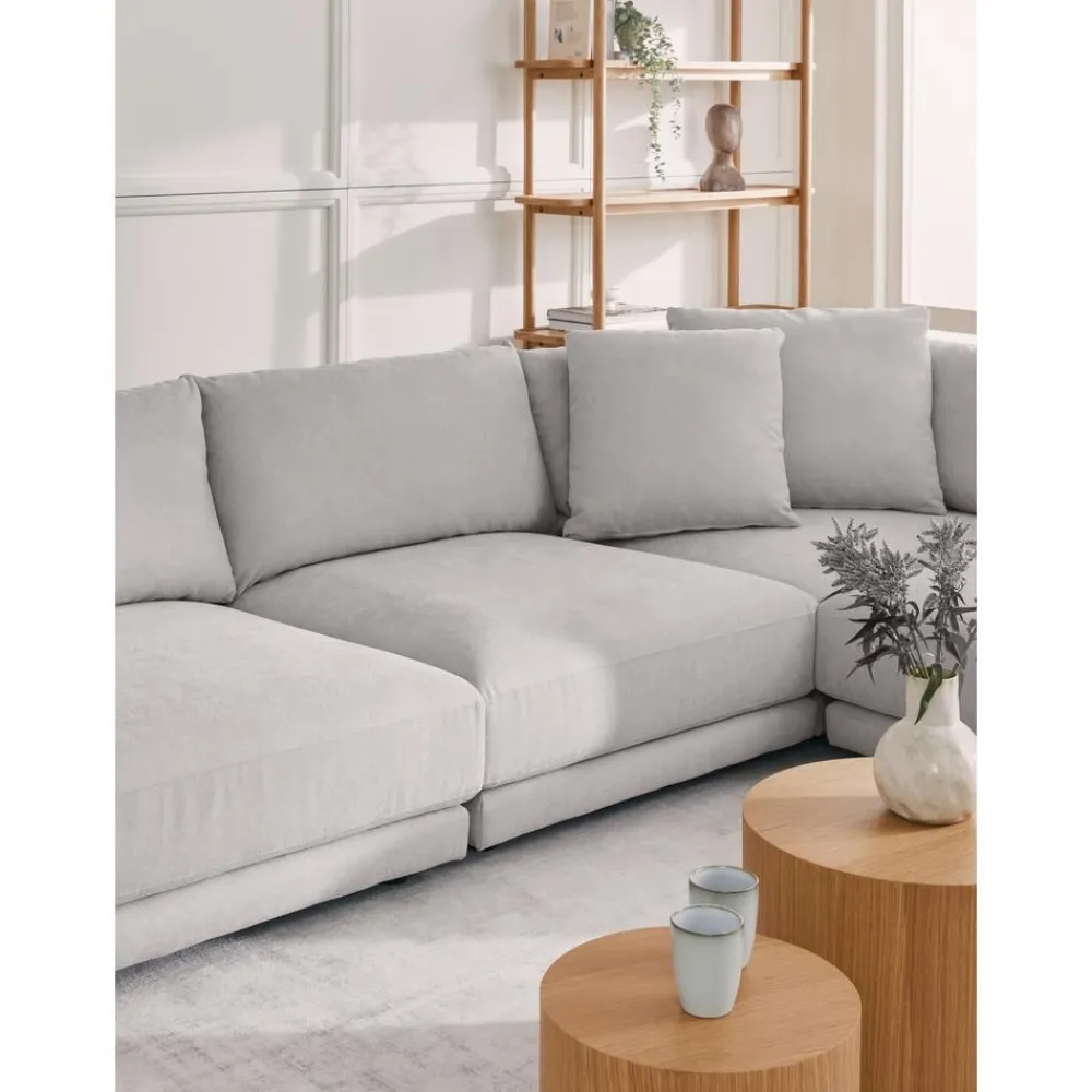 Modulo Centrale In Tessuto Grigio Chiaro Jasmin*Westwing Collection Best