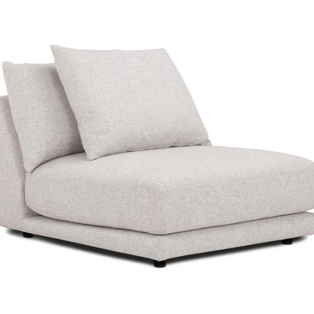 Modulo Centrale In Tessuto Grigio Chiaro Jasmin*Westwing Collection Best