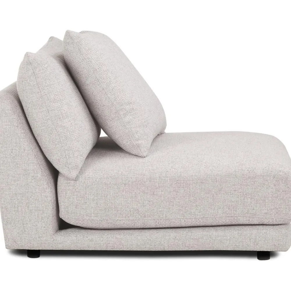 Modulo Centrale In Tessuto Grigio Chiaro Jasmin*Westwing Collection Best