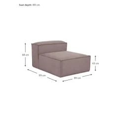 Modulo Centrale In Velluto A Coste Lennon*Westwing Collection New