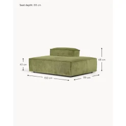 Modulo Chaise-Longue In Velluto A Coste Lennon*Westwing Collection New