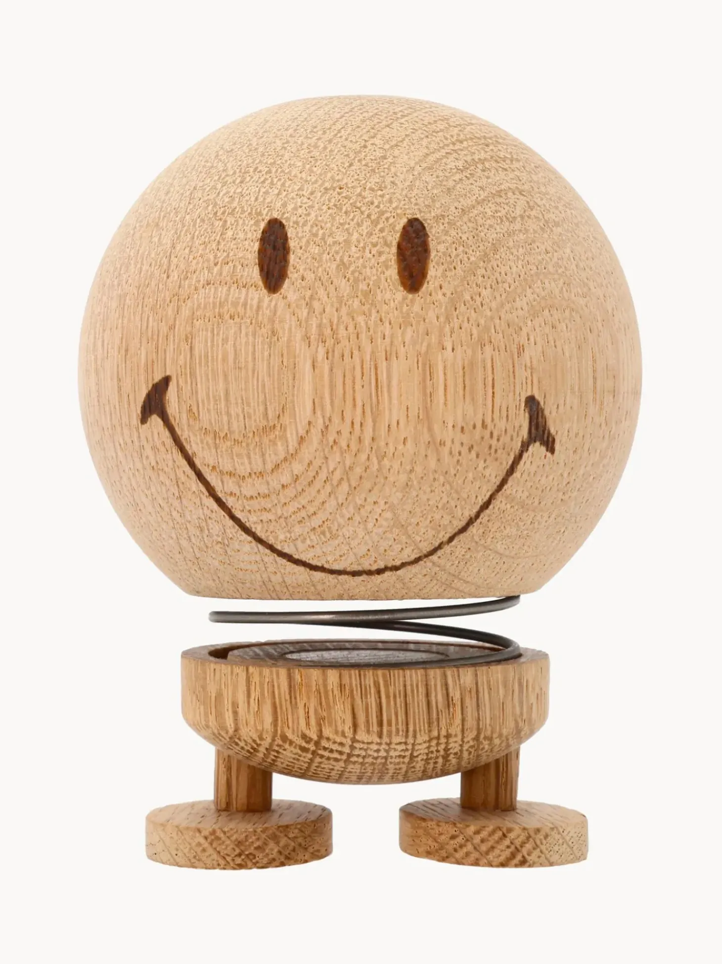 Oggetto Decorativo In Legno Di Quercia Smiley
