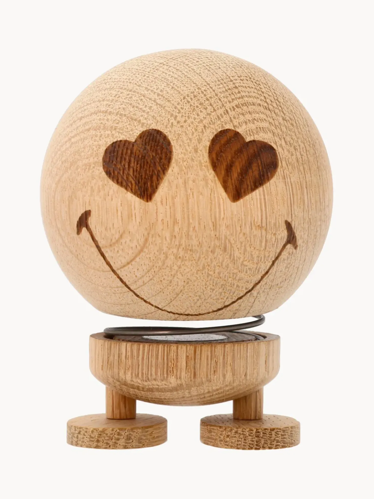 Oggetto Decorativo In Legno Di Quercia Smiley