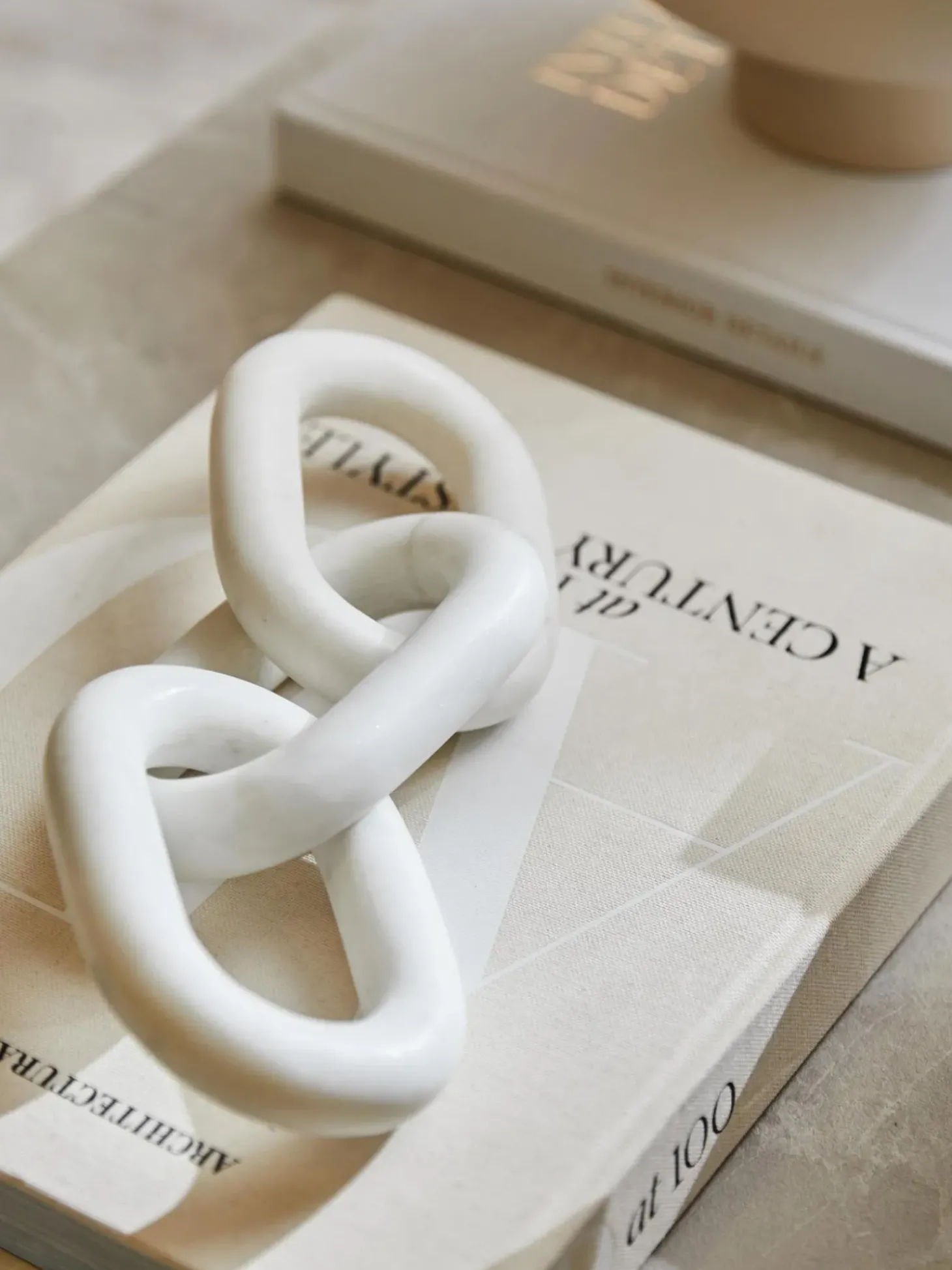 Oggetto Decorativo In Marmo Bianco Milena