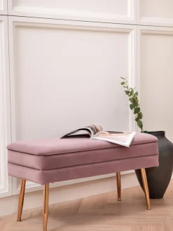 Panca Contenitore Imbottita In Velluto Pavlina