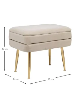 Panca Contenitore Imbottita In Velluto Pavlina