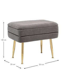 Panca Contenitore Imbottita In Velluto Pavlina