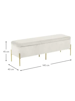 Panca Contenitore Imbottita In Velluto Harper