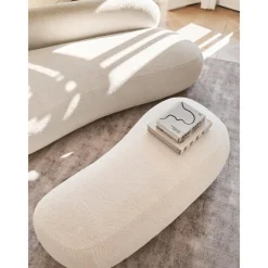 Panca Curva In Teddy Alba*Westwing Collection Hot