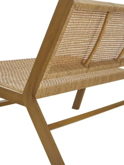 Panca Da Giardino Intrecciata Effetto Legno Palina