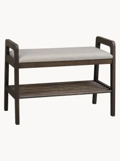 Panca Imbottita Con Ripiano In Legno Di Quercia Inverness