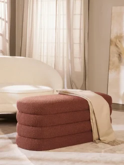 Panca Imbottita In Boucle Alto