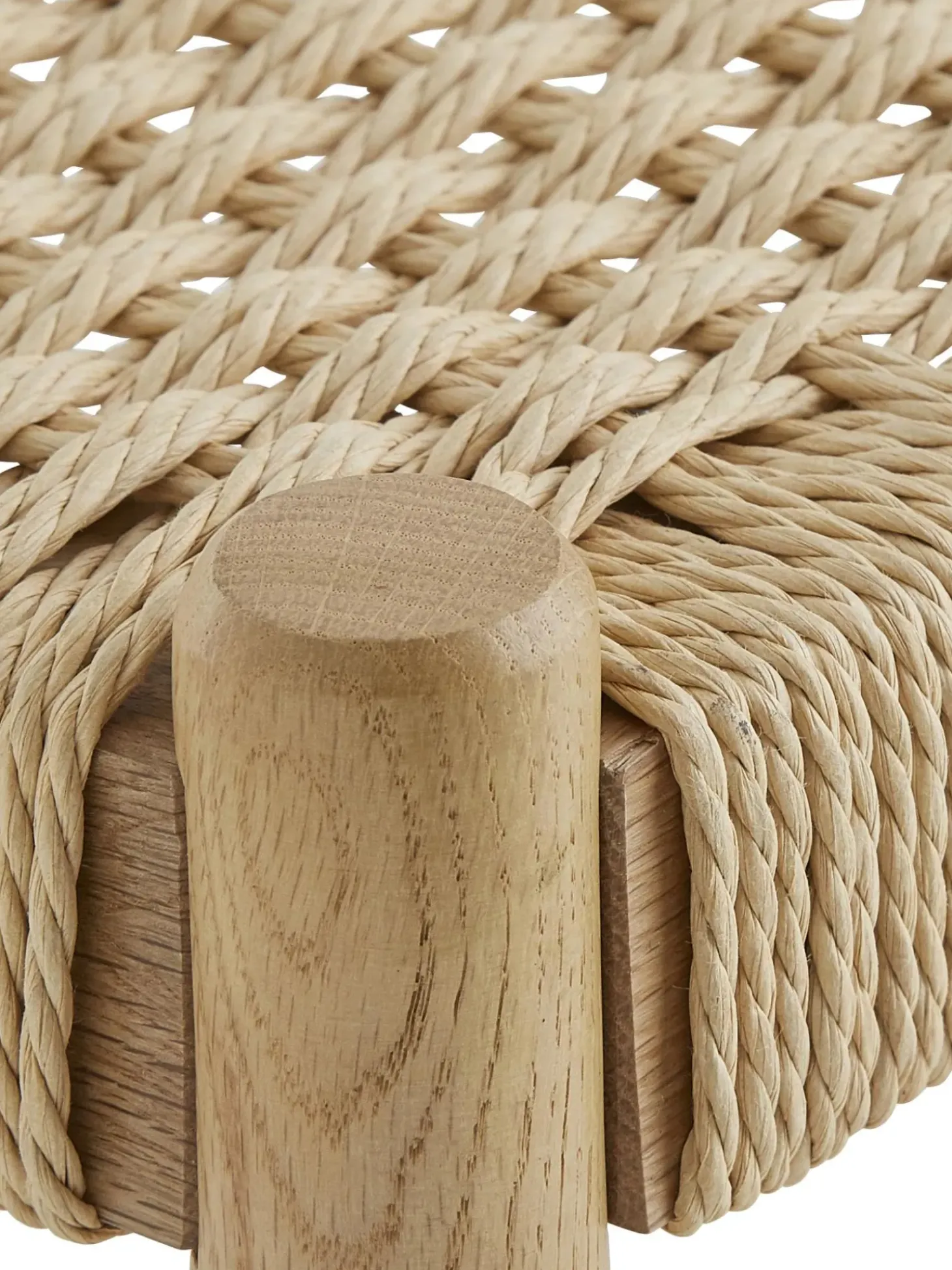 Panca In Legno Con Intreccio Di Giunco Ellan