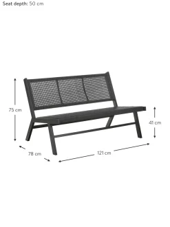 Panchina Da Giardino In Materiale Sintetico Intrecciato Palina