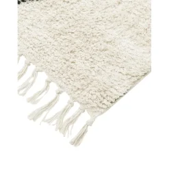 Passatoia In Cotone Taftata A Mano Con Motivo A Rombi E Frange Bina*Westwing Collection Sale