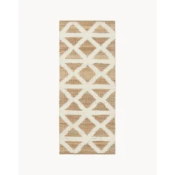 Passatoia In Juta Intrecciata A Mano Beige/Bianco Crema Malea*Westwing Collection Fashion