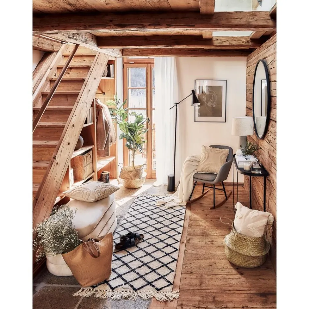 Passatoia In Lana Con Motivo Rombi Alva*Bloomingville Hot