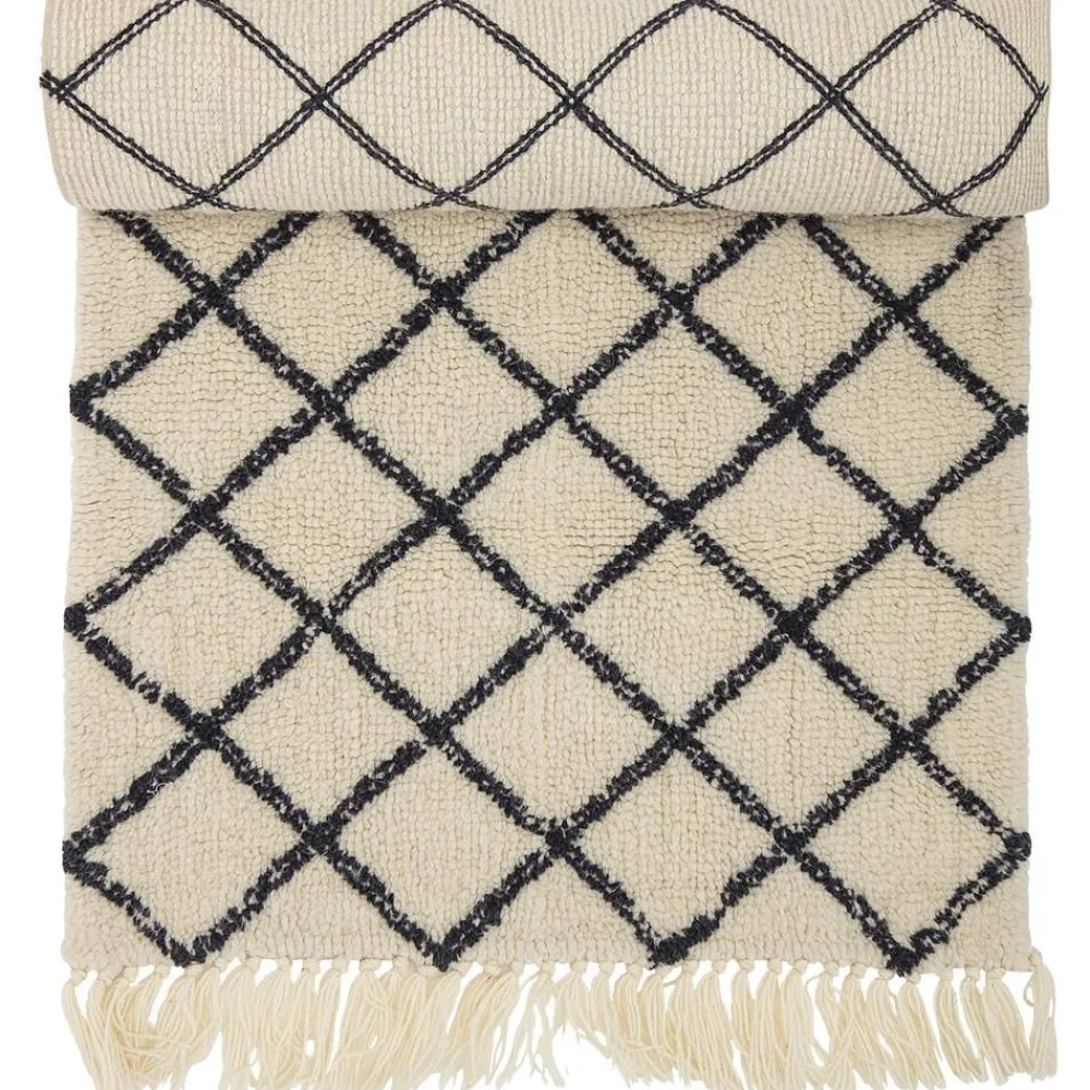 Passatoia In Lana Con Motivo Rombi Alva*Bloomingville Hot