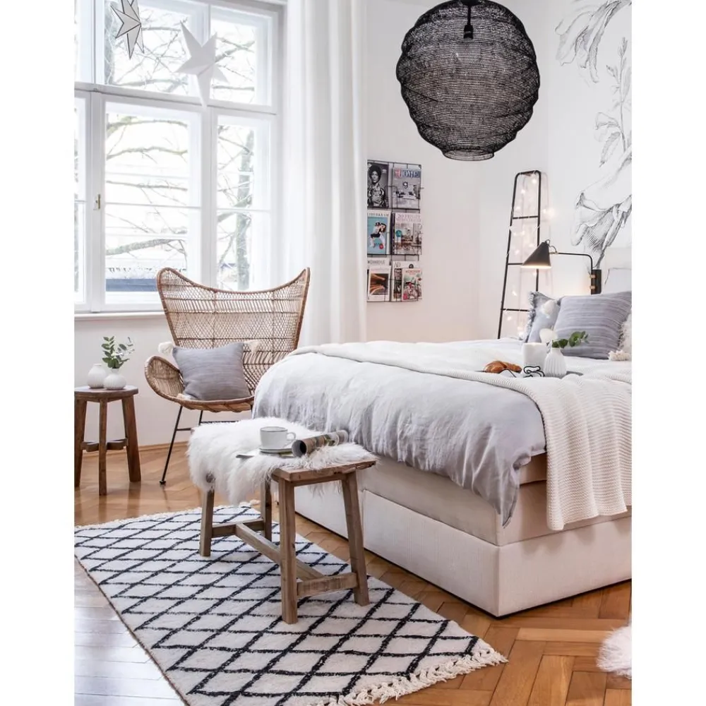 Passatoia In Lana Con Motivo Rombi Alva*Bloomingville Hot