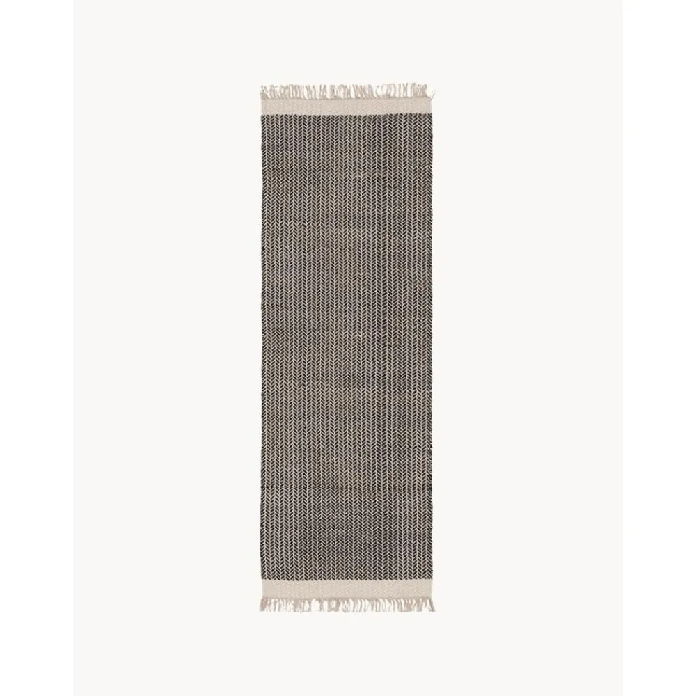 Passatoia In Lana Tessuta A Mano Con Frange Kim*Benuta Best