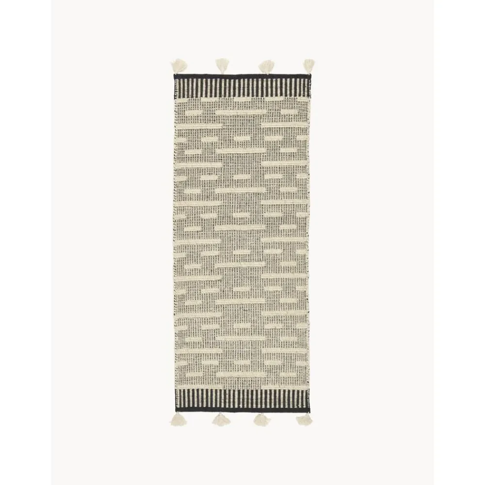 Passatoia In Lana Tessuta A Mano Con Frange Rue*Westwing Collection Hot