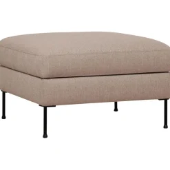 Poggiapiedi Contenitore Da Divano In Tessuto Taupe Cucita*Westwing Collection Discount