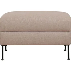 Poggiapiedi Contenitore Da Divano In Tessuto Taupe Cucita*Westwing Collection Discount