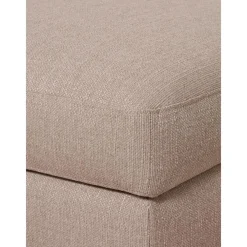 Poggiapiedi Contenitore Da Divano In Tessuto Taupe Cucita*Westwing Collection Discount