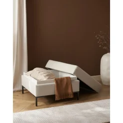 Poggiapiedi Da Divano Con Contenitore E Piedini In Metallo Luna*Westwing Collection Outlet