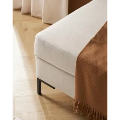 Poggiapiedi Da Divano Con Contenitore E Piedini In Metallo Luna*Westwing Collection Outlet