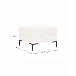 Poggiapiedi Da Divano Con Contenitore E Piedini In Metallo Luna*Westwing Collection Outlet