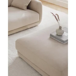 Poggiapiedi Da Divano In Tessuto Beige Jasmin*Westwing Collection Best