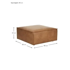 Poggiapiedi In Pelle Riciclata Lennon*Westwing Collection Best