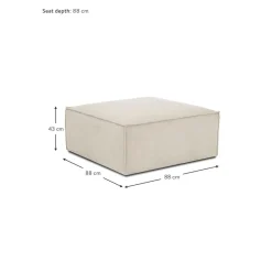 Poggiapiedi In Velluto A Coste Lennon*Westwing Collection New