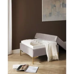 Poggiapiedi In Velluto Con Contenitore Luna*Westwing Collection Best