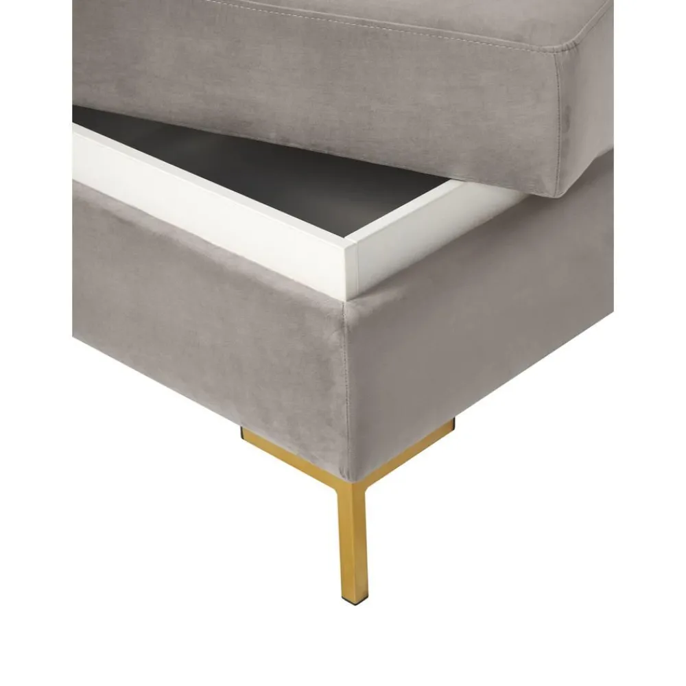 Poggiapiedi In Velluto Con Contenitore Luna*Westwing Collection Best