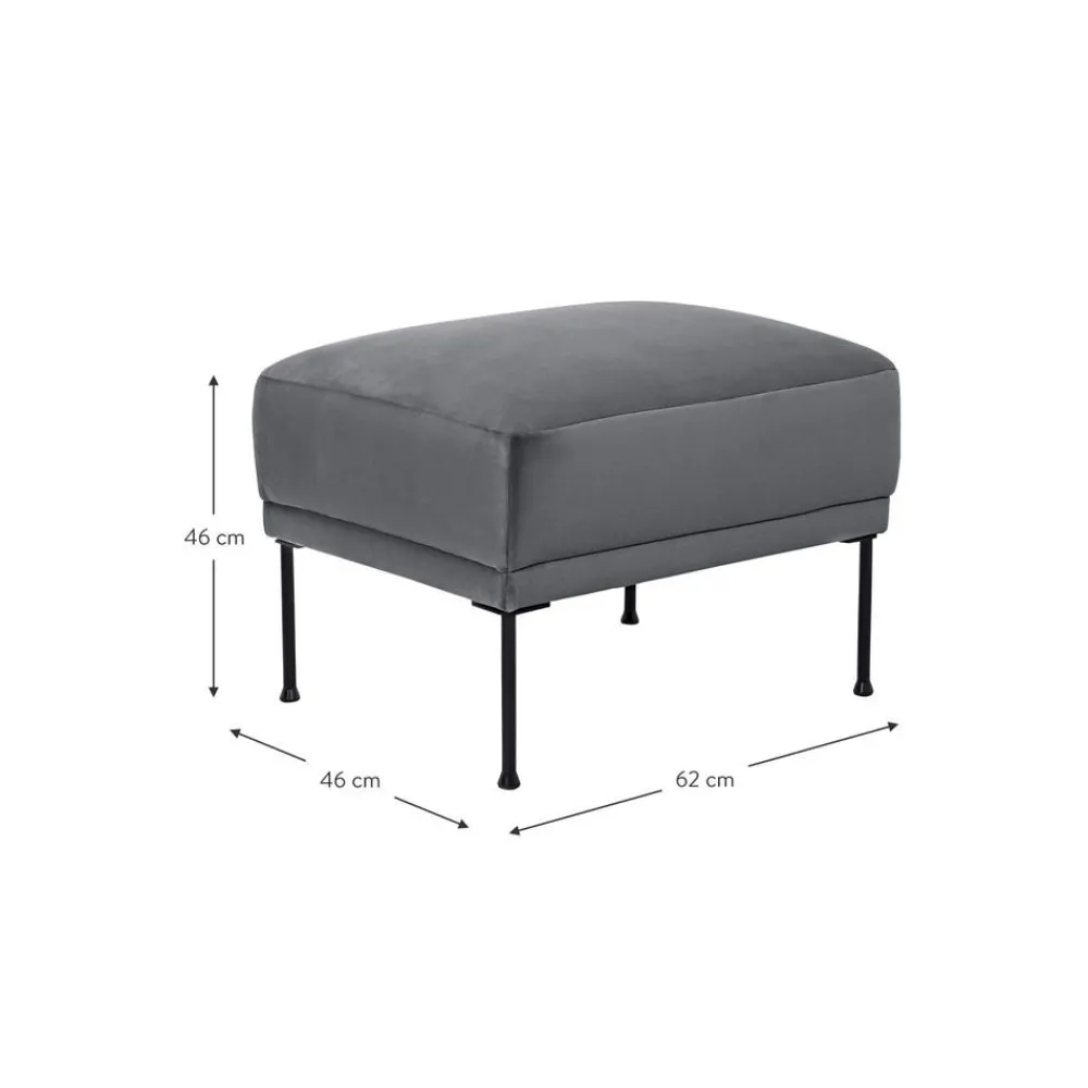 Poggiapiedi In Velluto Fluente*Westwing Collection Best