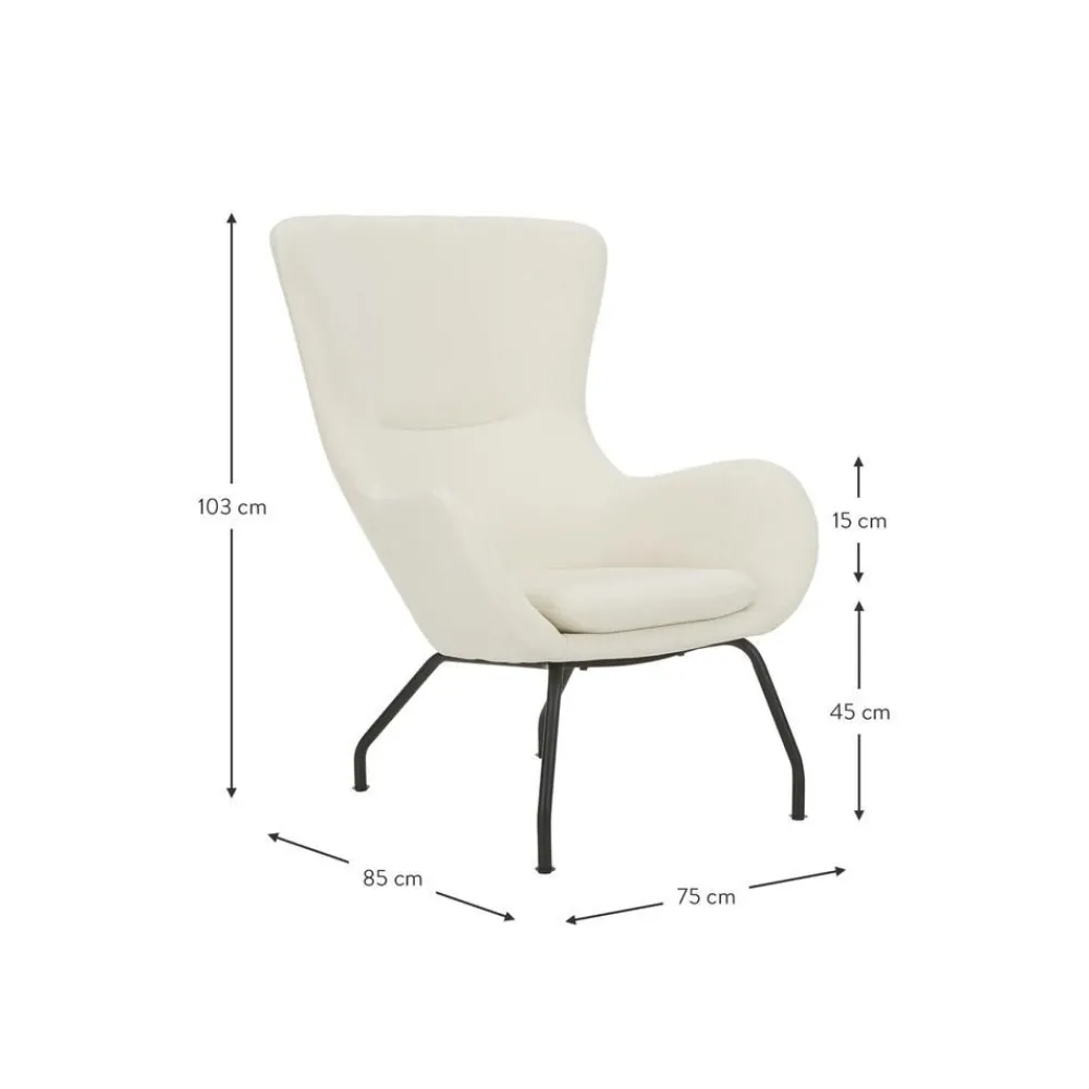 Poltrona Bergere Con Gambe In Metallo Wing*Westwing Collection Outlet