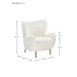 Poltrona Bergere In Teddy Kalia*Westwing Collection Clearance