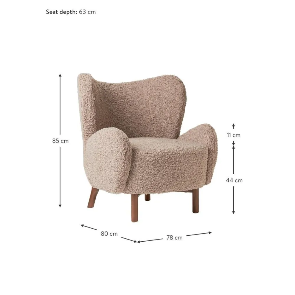 Poltrona Bergere In Teddy Kalia*Westwing Collection Sale