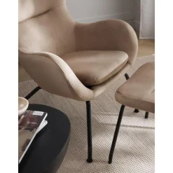 Poltrona Bergere In Velluto Con Gambe In Metallo Wing*Westwing Collection Discount