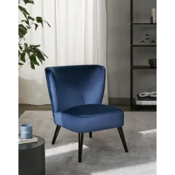 Poltrona Cocktail In Velluto Blu Robine*Westwing Collection New