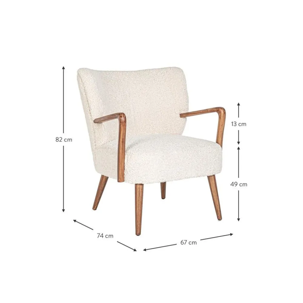 Poltrona Con Braccioli In Tessuto Teddy Moritz*Bizzotto Fashion