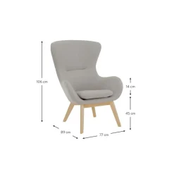 Poltrona Con Gambe In Legno Wing*Westwing Collection New