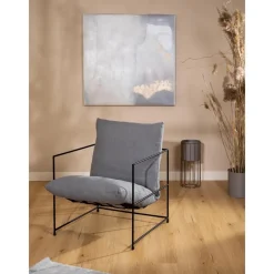 Poltrona Imbottita Con Struttura In Metallo Wayne*Westwing Collection Hot