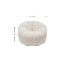 Poltrona In Boucle Peppo Lounge*Kare Design Discount