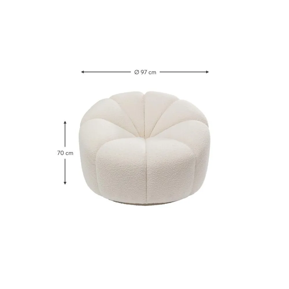 Poltrona In Boucle Peppo Lounge*Kare Design Discount