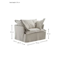 Poltrona In Lino Gardanne*Jotex Fashion