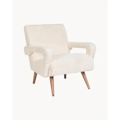 Poltrona In Teddy Bianco Berna*Bizzotto Outlet