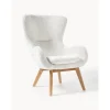 Poltrona In Teddy Con Gambe In Legno Wing*Westwing Collection Sale